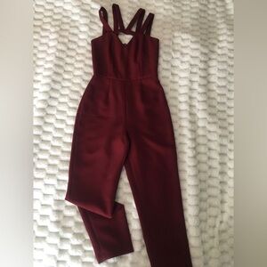 Elegant Burgundy Jumpsuit